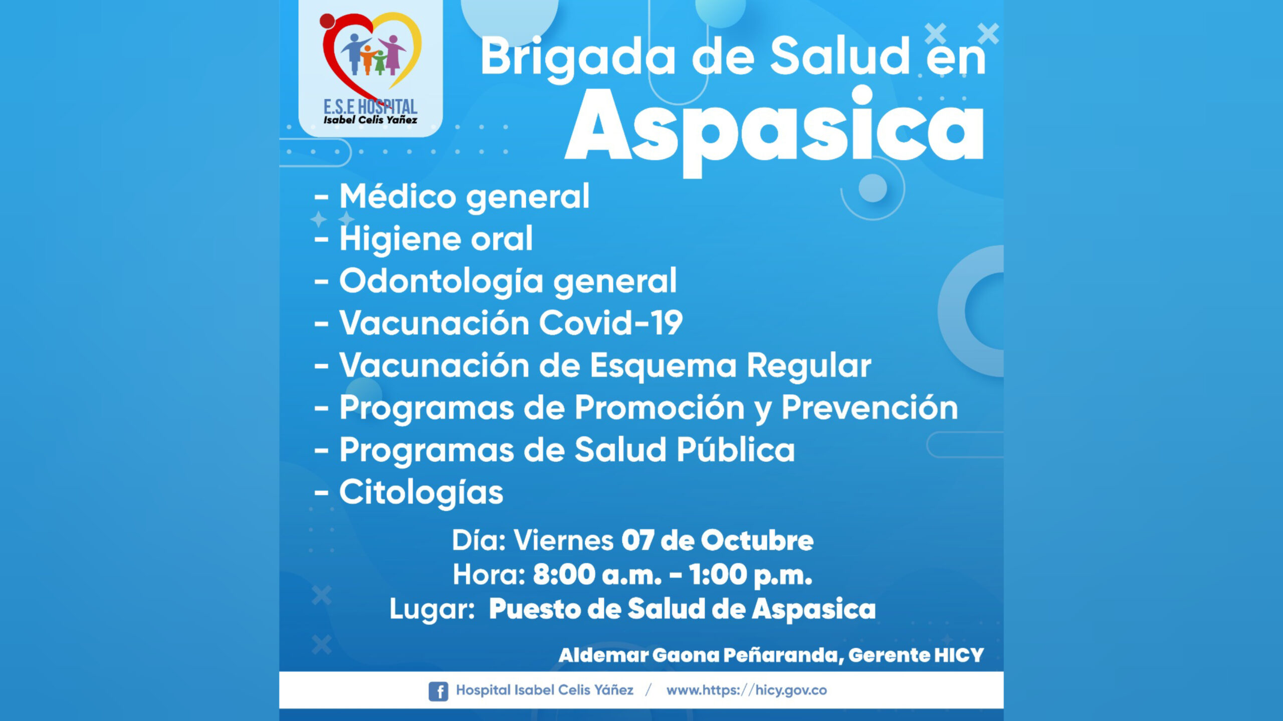 BRIGADA DE SALUD EN ASPASICA - PORTADA