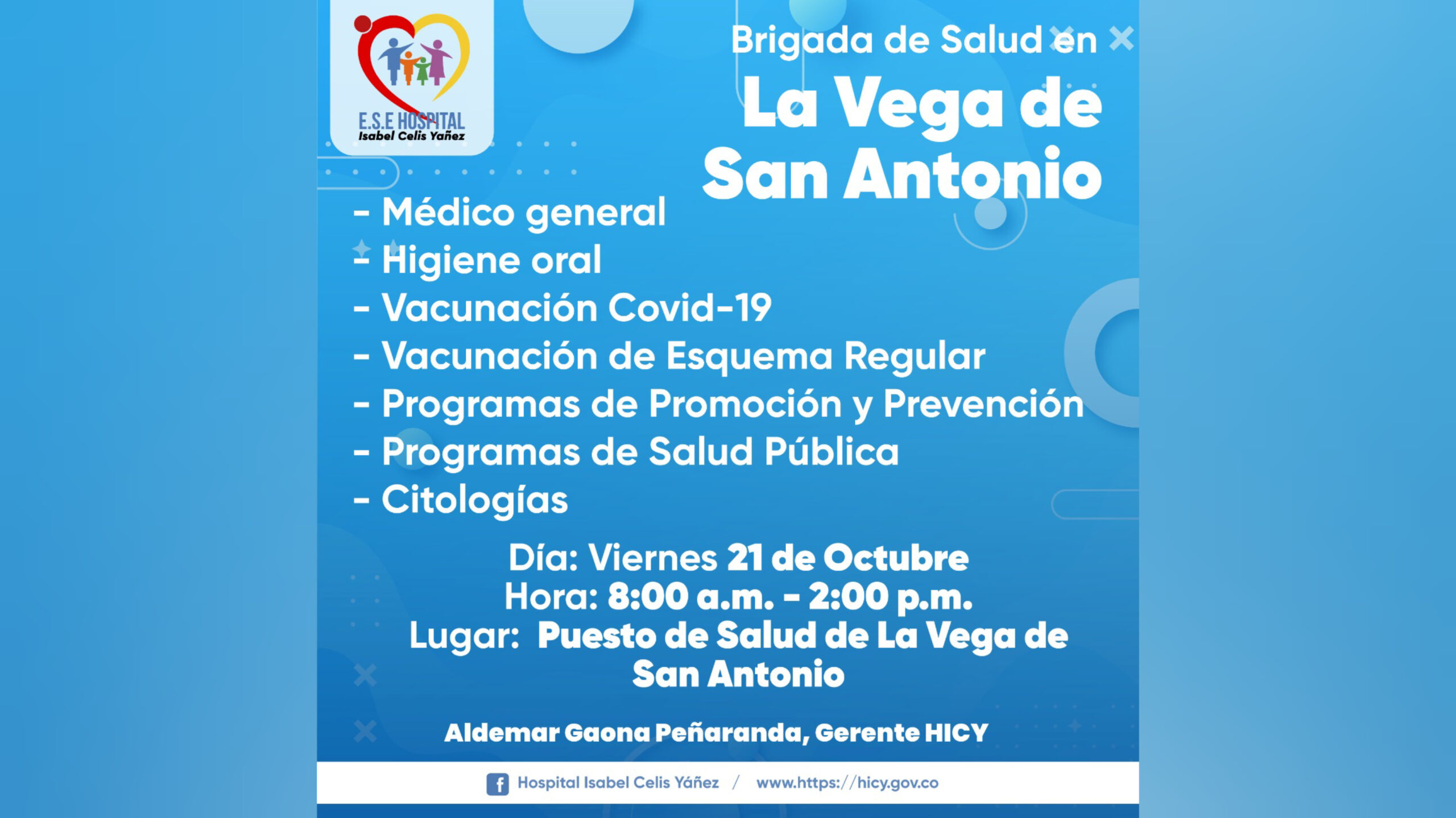 BRIGADA DE SALUD EN LA VEGA DE SAN ANTONIO - PORTADA