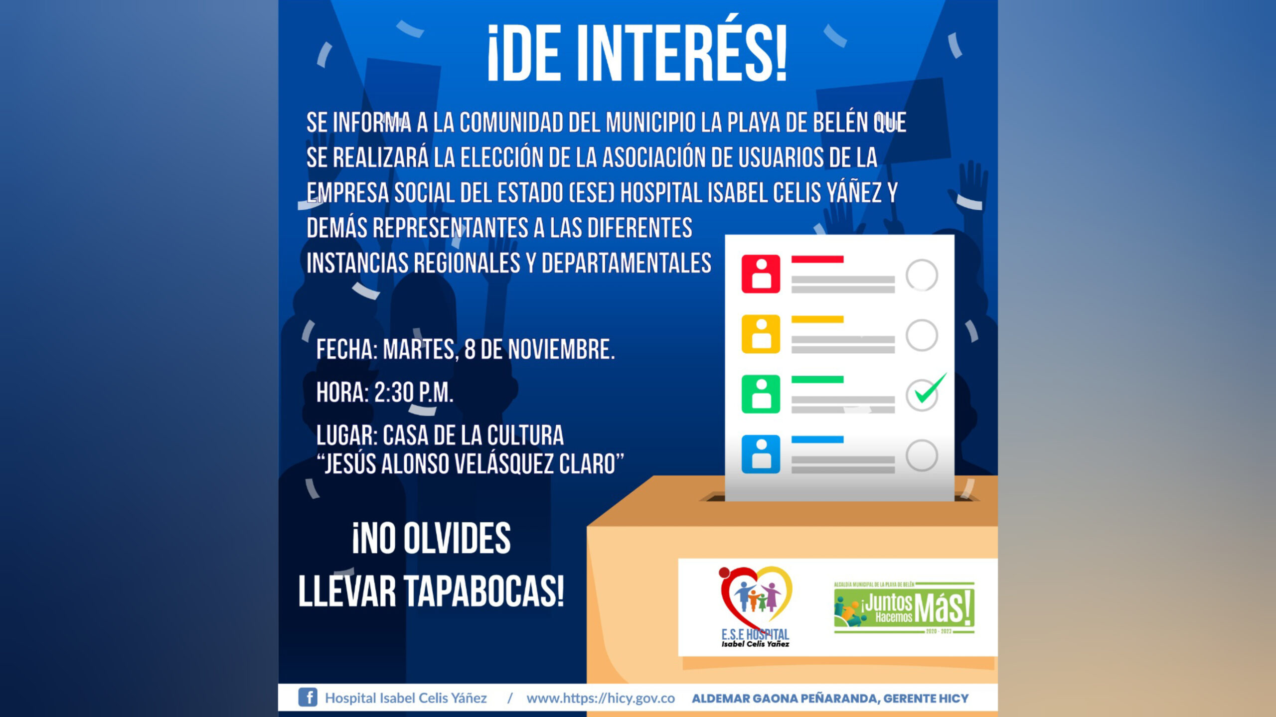 INFORMACIÓN IMPORTANTE - PORTADA