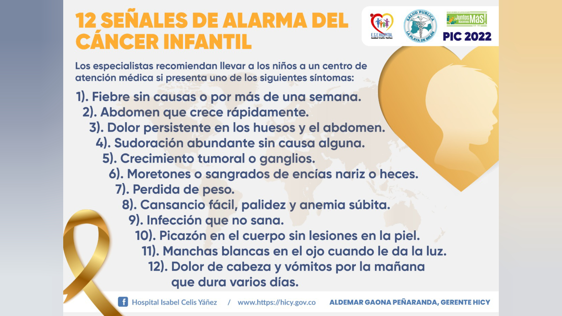 DETECCIÓN DEL CÁNCER INFANTIL - PORTADA