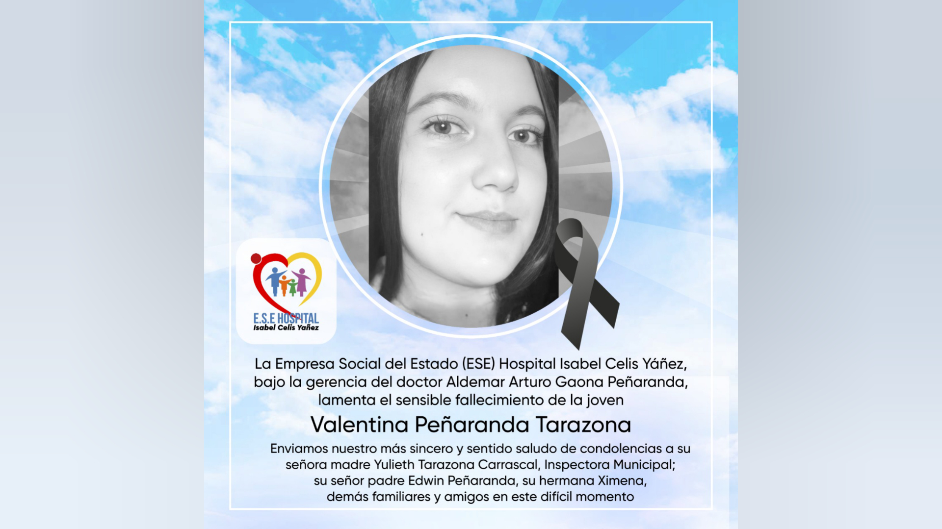 VALENTINA PEÑARANDA TARAZONA (QEPD) - PORTADA