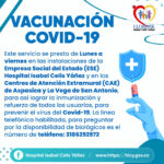 CONOZCA EL SERVICIO QUE PRESTA EL ÁREA DE VACUNACIÓN COVID-19 EN EL HOSPITAL ISABEL CELIS YÁÑEZ - PORTADA