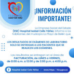 INFORMACIÓN IMPORTANTE PARA LA ENTREGA DE EXÁMENES DE LABORATORIO -PORTADA