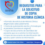 REQUISITOS PARA LA SOLICITUD DE COPIA DE HISTORIA CLÍNICA - PORTADA