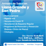 BRIGADA DE SALUD EN LAS VEREDAS SAN PEDRO Y LLANO GRANDE - PORTADA