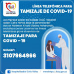 CONOZCA LA LÍNEA TELEFÓNICA HABILITADA PARA EL SERVICIO DE TAMIZAJE PARA COVD19 - PORTADA