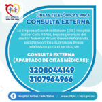 CONOZCA LAS LÍNEAS TELEFÓNICAS HABILITADAS PARA EL SERVICIO DE CONSULTA EXTERNA - PORTADA
