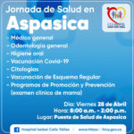HOSPITAL ISABEL CELIS YÁÑEZ BRINDARÁ UNA JORNADA DE SALUD PARA TODOS LOS HABITANTES DEL CORREGIMIENTO DE ASPASICA Y VEREDAS CERCANAS - POERTADA