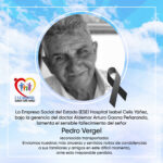 LAMENTAMOS EL SENSIBLE FALLECIMIENTO DEL SEÑOR PEDRO VERGEL - PORTADA