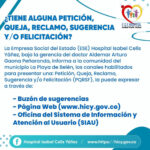 LE EXPLICAMOS DONDE DEBE PRESENTAR UNA PQRSF EN EL HOSPITAL ISABEL CELIS YÁÑEZ - PORTADA