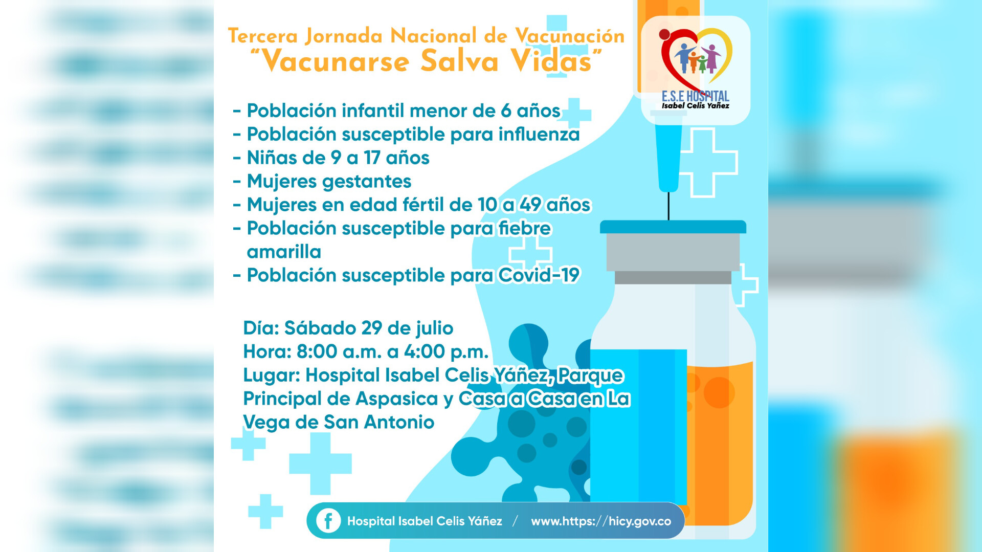 TERCERA JORNADA NACIONAL DE VACUNACIÓN (VACUNARSE SALVA VIDAS) - PORTADA