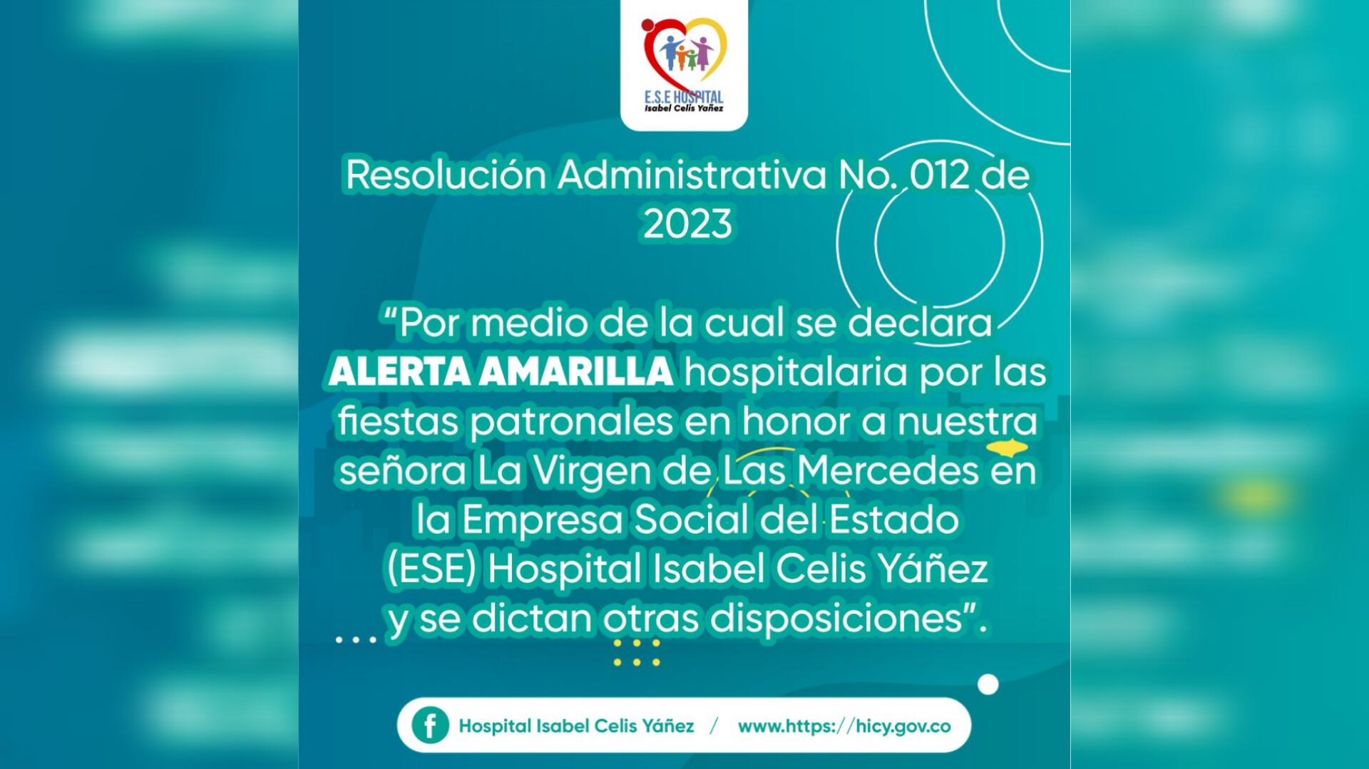 RESOLUCIÓN ADMINISTRATIVA No. 012 DE 2023 - PORTADA