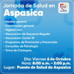 HOSPITAL ISABEL CELIS YÁÑEZ REALIZARÁ UNA JORNADA DE SALUD ESTE VIERENS 06 DE OCTUBRE EN EL CORREGIMIENTO DE ASPASICA - PORTADA